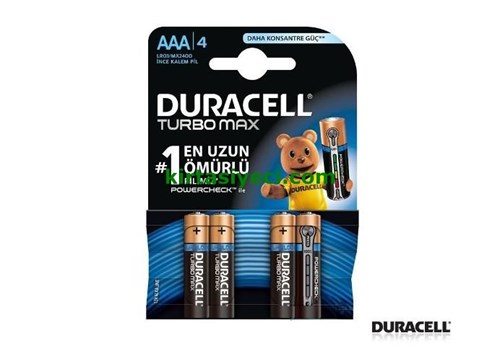 Duracell T3A4 Turbo Max Ince Pil 4 Lü Aaa 
