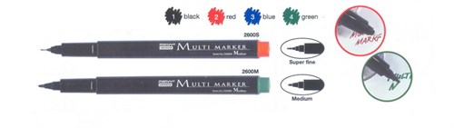 Marvy 2600S-1 Ohp Permanant Asetat Kalemi Fine Uç Siyah 