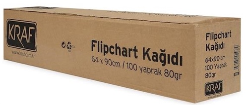 Kraf 702G Flipchart Kagidi Rulo 64X90Cm 100 Yaprak 